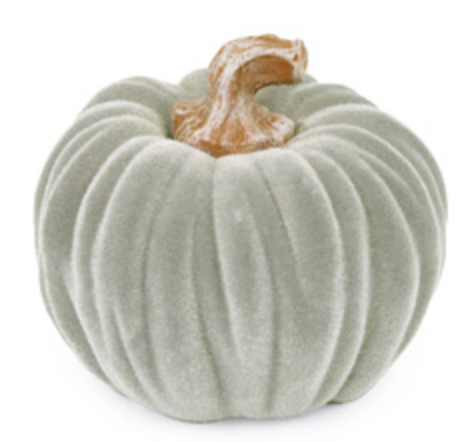 Grey Velvet Pumpkin