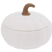 White Lidded Pumpkin Dish