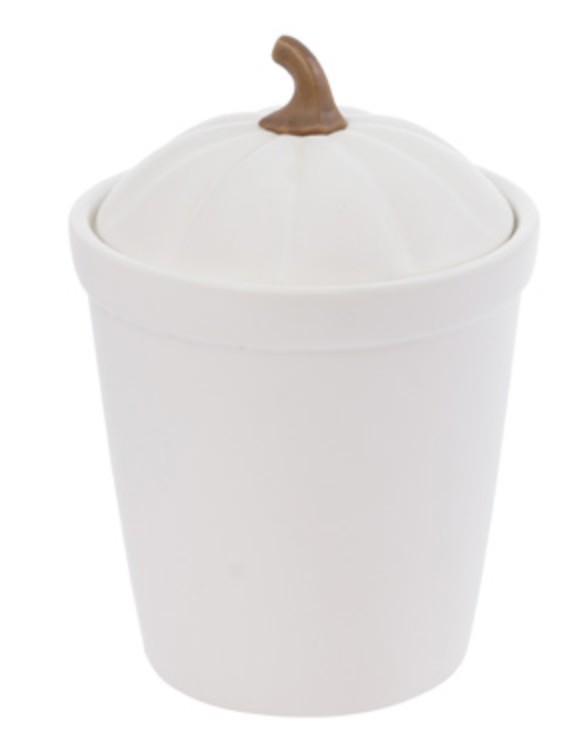 White Lidded Pumpkin Dish