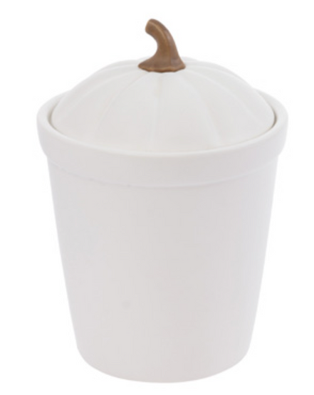 White Lidded Pumpkin Dish