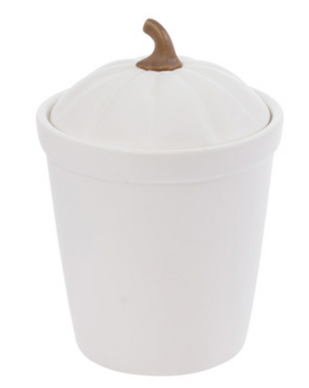 White Lidded Pumpkin Dish