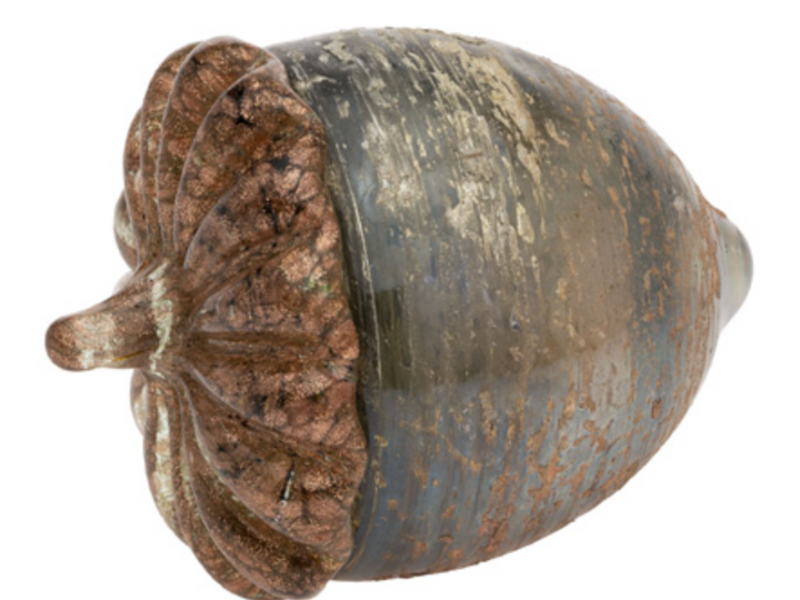 Umber Grain Glass Acorn