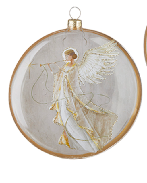 Holy Family and Angel Disc Ornament