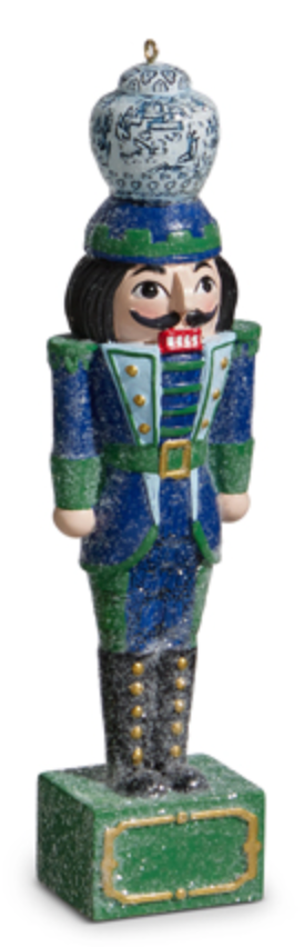 Chinoiserie Tartan Nutcracker Ornament