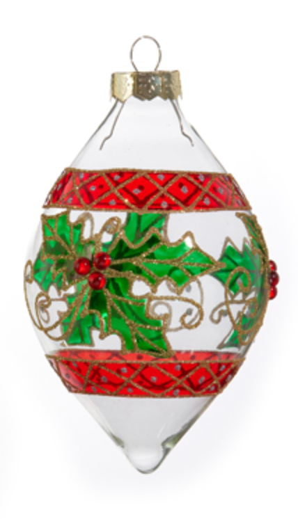 4" Holly Ornament