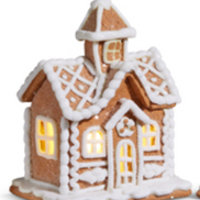 Lighted Gingerbread House Ornament