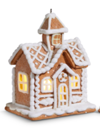 Lighted Gingerbread House Ornament