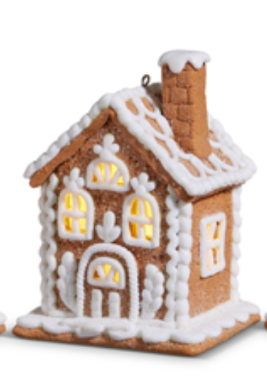 Lighted Gingerbread House Ornament