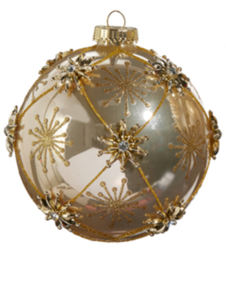5" Star & Jewel Ball Ornament