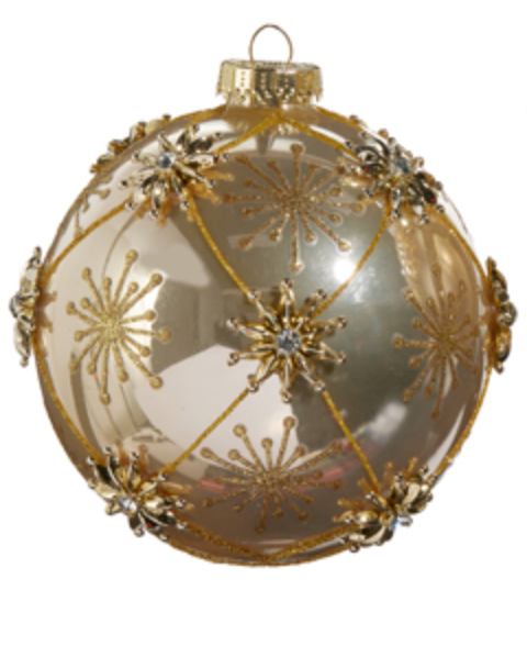 5" Star & Jewel Ball Ornament