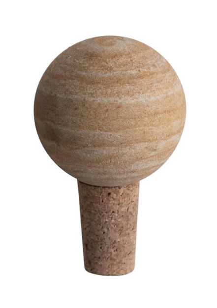 Marble & Cork Bottle Stopper