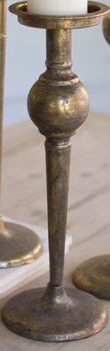 Antique Brass Finish Candle Stands