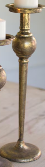 Antique Brass Finish Candle Stands