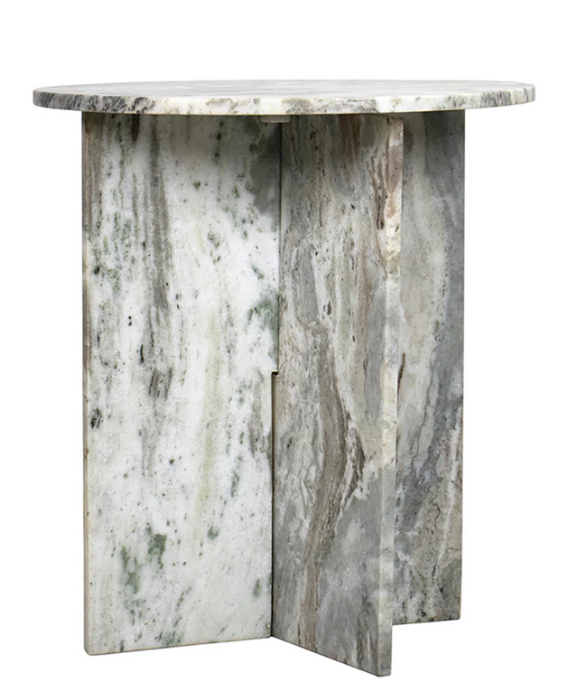 Milan Marble Round Accent Table