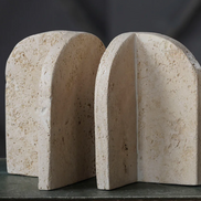 Jerusalem Stone Bookend Pair