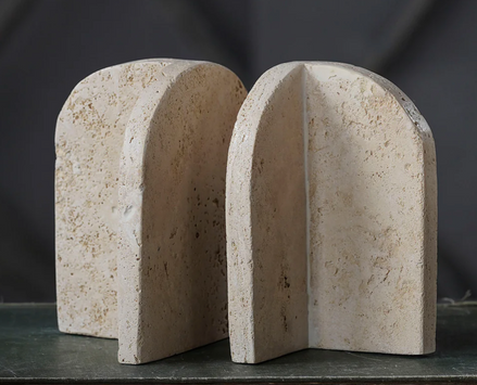Jerusalem Stone Bookend Pair