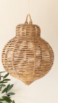 Woven Seagrass and Iron Ornament