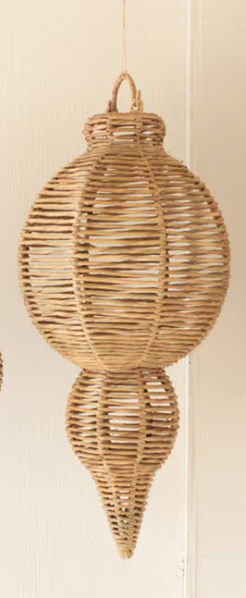 Woven Seagrass and Iron Ornament