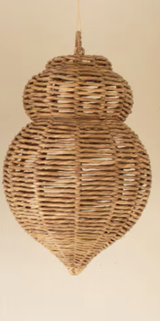 Woven Seagrass and Iron Ornament