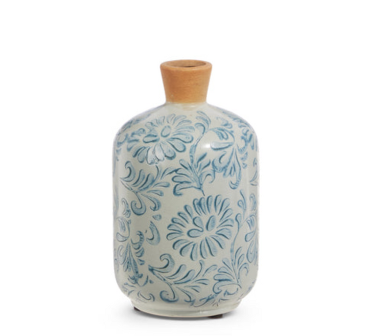 Blue Floral Pattern Vase