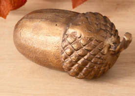 Brass Finish Acorn Accents