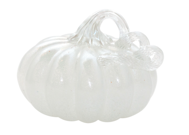 Frosted White Glass Pumpkin Collection