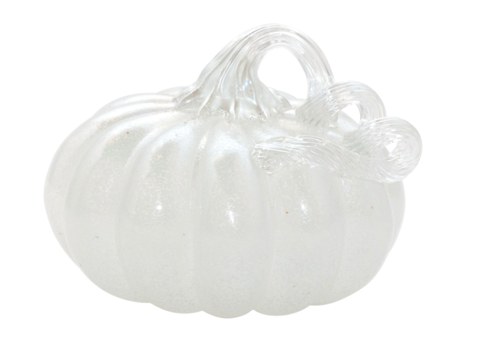 Frosted White Glass Pumpkin Collection