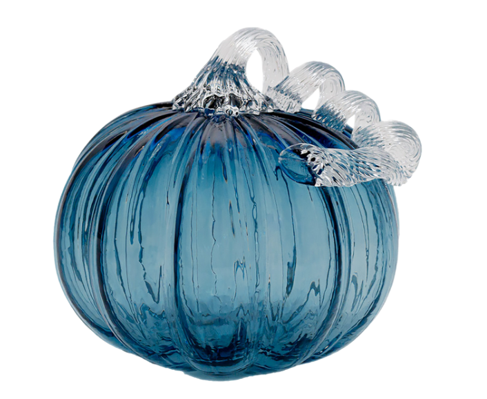 Blue Glass Pumpkin Collection