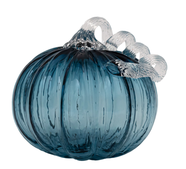 Blue Glass Pumpkin Collection