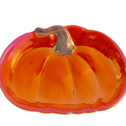 Lustrous Orange Pumpkin Plate