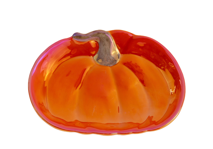 Lustrous Orange Pumpkin Plate
