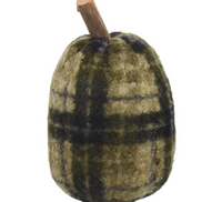 Two Tone Green Plaid Pumpkin