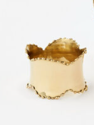 Set of 4 Gold Napkin Rings Assorted Styles