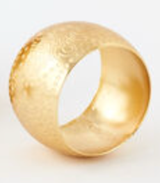 Set of 4 Gold Napkin Rings Assorted Styles