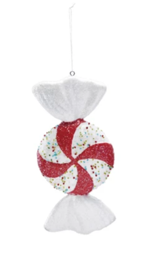 Oversized Foam Candy Ornaments with Glitter & Beads