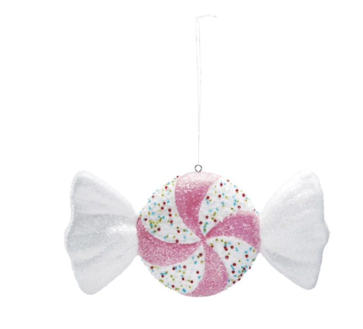 Oversized Foam Candy Ornaments with Glitter & Beads
