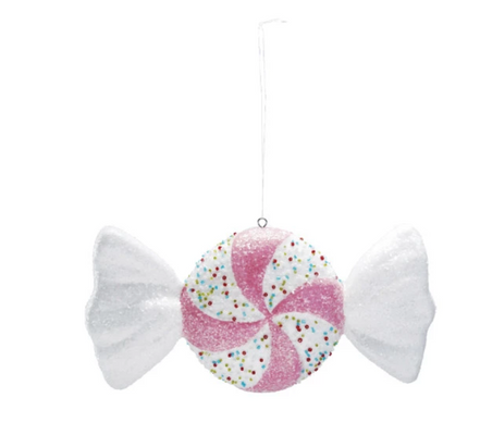 Oversized Foam Candy Ornaments with Glitter & Beads