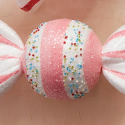 Oversized Foam Candy Ornaments with Glitter & Beads