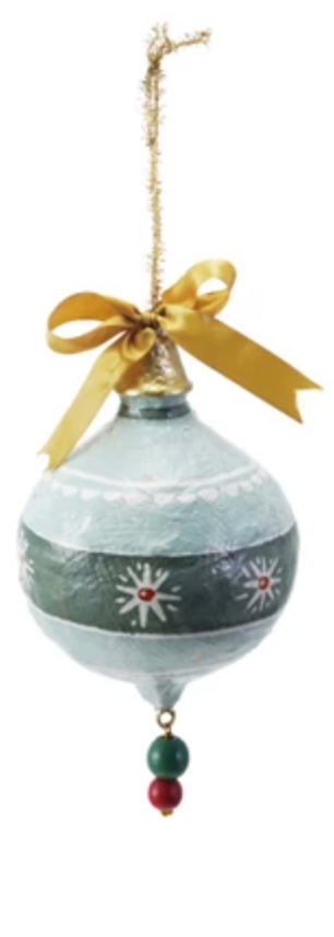 Hand Painted Paper Mache Ornaments