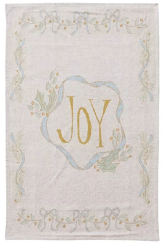 Holiday Saying Cotton & Linen Tea Towel