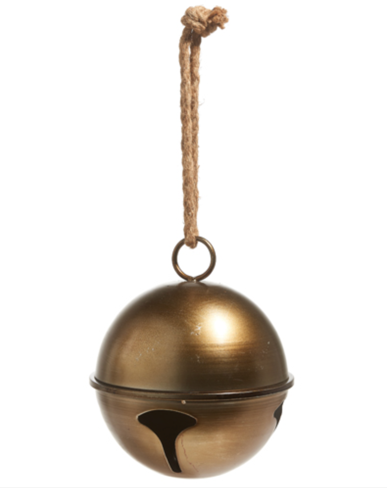 Antique Gold Jingle Bell Ornament
