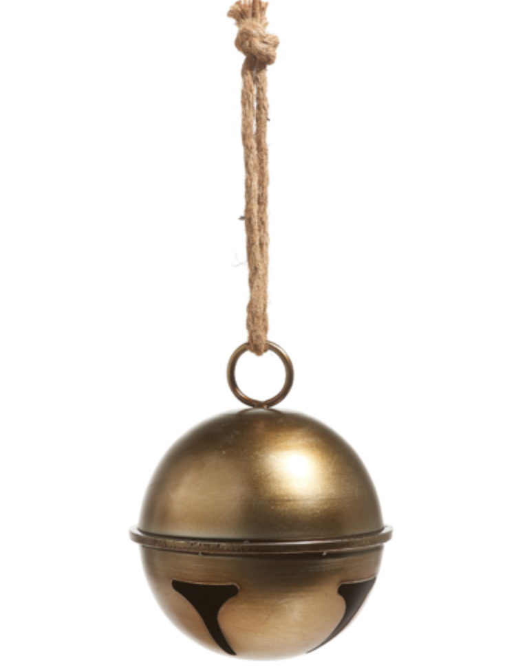 Antique Gold Jingle Bell Ornament