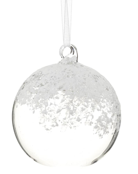 Snowed Glass Ornament