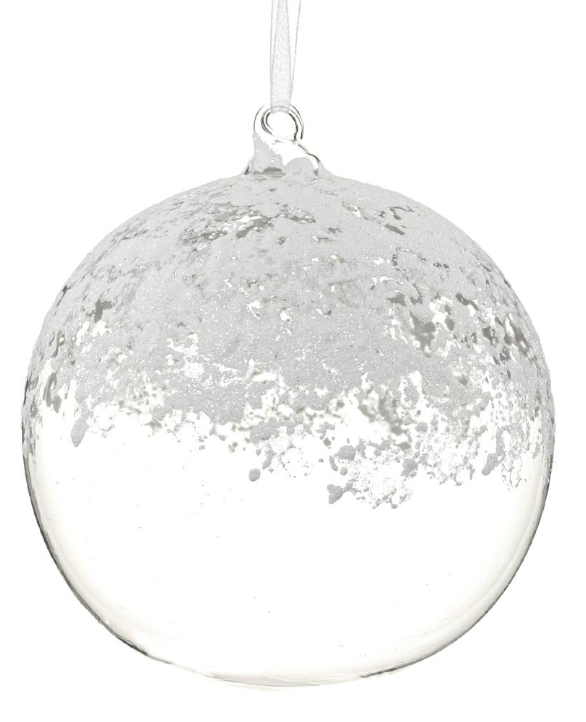 Snowed Glass Ornament