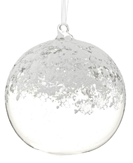 Snowed Glass Ornament