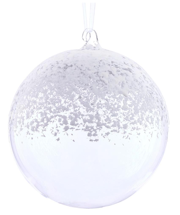 Snowed Glass Ornament