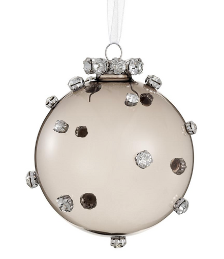Smoked Silver with Diamonds Ornament