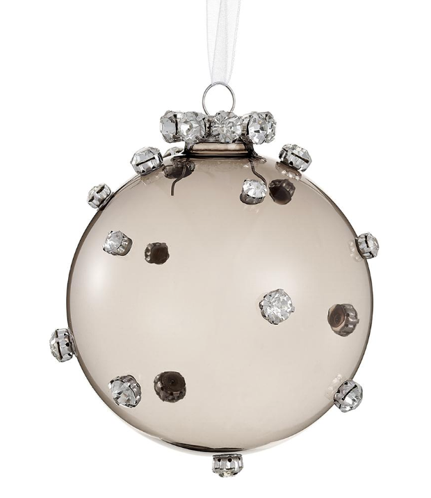Smoked Silver with Diamonds Ornament