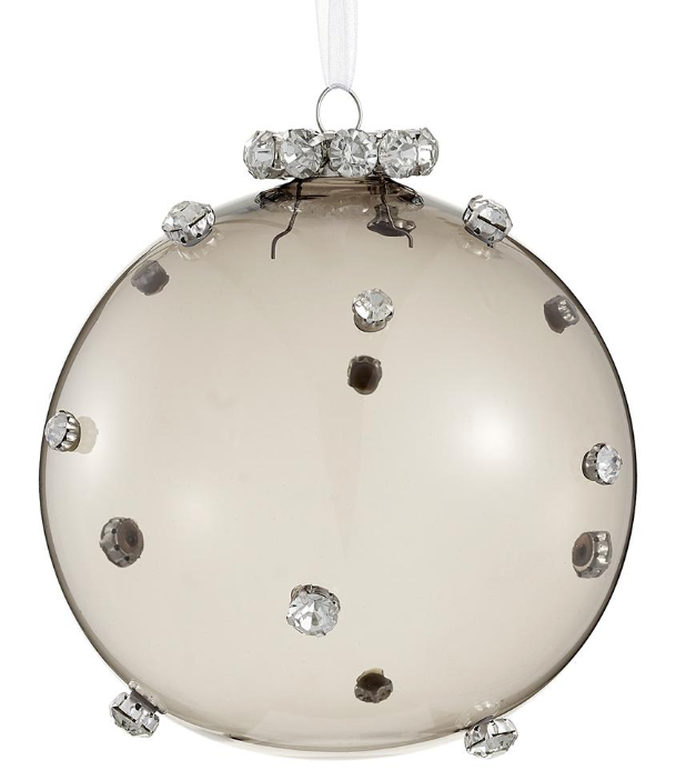 Smoked Silver with Diamonds Ornament
