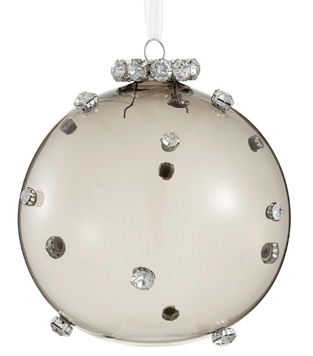 Smoked Silver with Diamonds Ornament